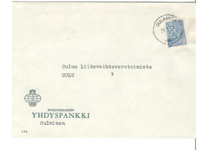 Oulainen,  v. 1963  firmakuori kotiseutukeräilijälle