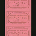 Itävalta 10, 20, 50 Heller, Prägarten, leikkaamaton arkki - pikkukuva 1