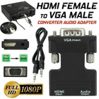 HDMI Naaras TO VGA Uros Adapteri + Audio Ouput (UUSI) - pikkukuva 2