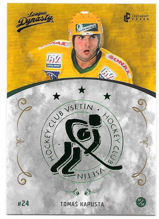 2021 Legenda Dynasty #98 Tomas Kapusta Vsetin ex Ässät