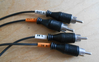2 x RCA in - 2 x RCA out. Pituus 155cm.