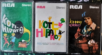 RCAn 3 kasettia KOTIHIPAT 3 ja 7 ja JOHNNY KOTIDISCO