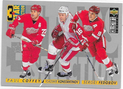 96-97 Collector`s Choice #316 Fedorov,Konstantinov & Coffey