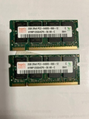 Läppärimuistit, DDR2, 2GB , PC2-6400-666