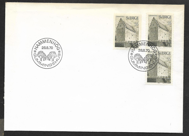 Ruotsi - Bygnadsminnen 1970 FDC (Fac. 700)