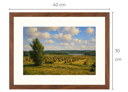 Uusi Peltomaisema art print kehystetty 30 cm x 40 cm