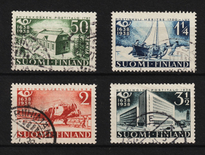 1938 Posti 300v-merkkisarja leimattuna