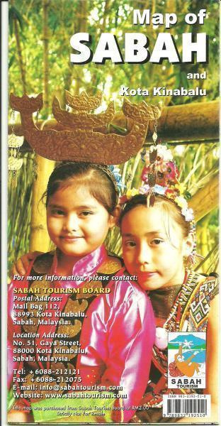 SABAH & KOTA KINABALU Borneo Malesia KARTTA