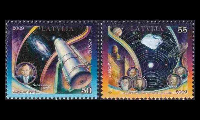 Latvia 757-8 ** Europa astronomia (2009)