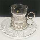 Timo Sarpaneva Tsaikka lasit 2 kpl aluslautasilla, Iittala - pikkukuva 5