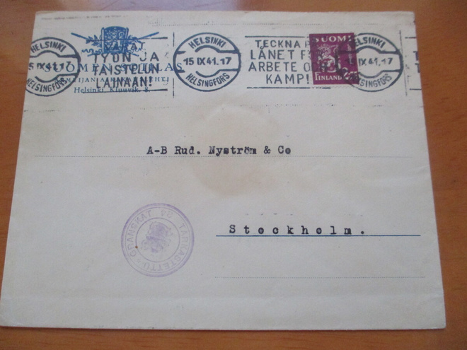1941 Suomen Sotilas sens kuori Ruotsiin