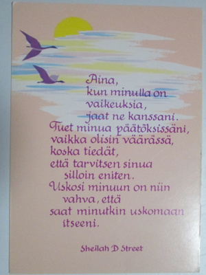 KULKEMATON AJATELMAKORTTI SHEILAH D STRRET