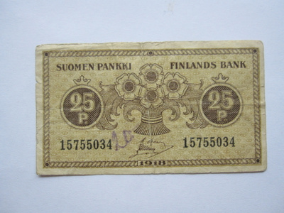 25 penniä 1918