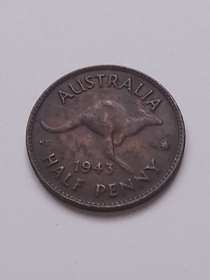 Australia half penny 1943