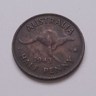 Australia half penny 1943 - pikkukuva 1