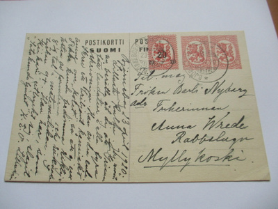 1920 Pori ehiö lisämerkein Myllykoskelle