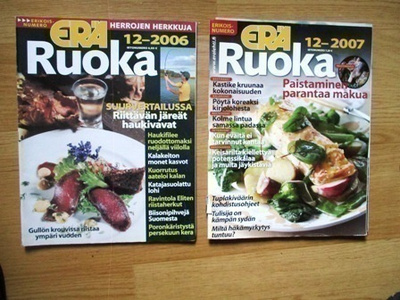 Erä ruoka-lehtiä. 1,50€ kpl