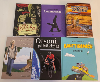Scifiä, fantasiaa ja sarjakuvia (Untinen-Auel, etc)