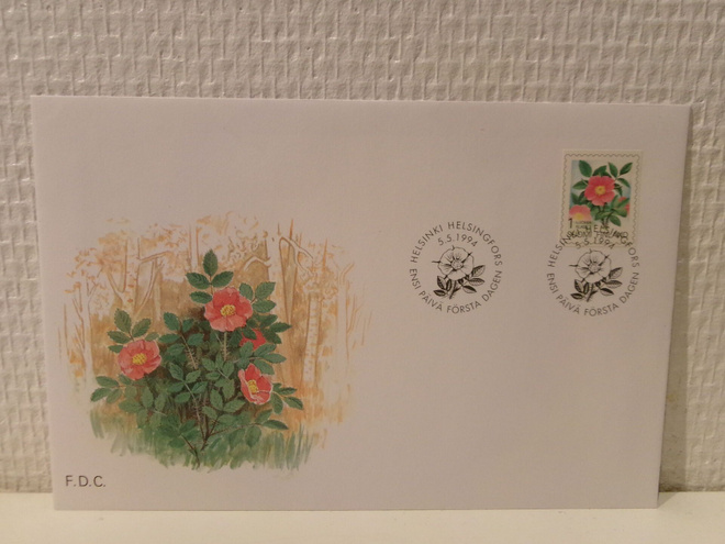 FDC- ensipäiväkuori - Maakuntakukat - Karjalanruusu - 1994