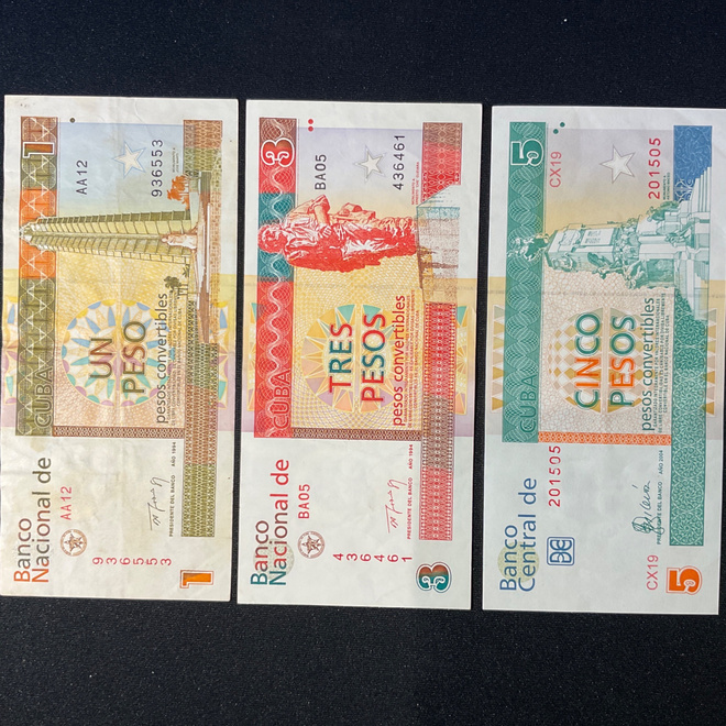 Republica De Cuba 1,3,5 Pesos Convertibles 1994 - 2004