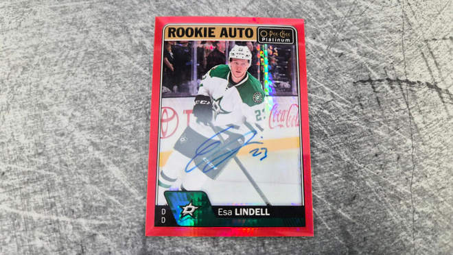 Esa Lindell 2016-17 OPC Platinum Red Prism Auto