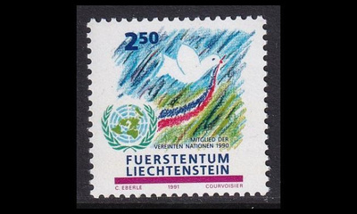 Liechtenstein 1015 ** Liittyminen YK (1991)