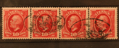 # 23706 # Turun laivaleima - Ruotsi 10 öre 4-riviö