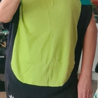 Armani poncho tyylinen värikäs lime/turkoosi neule S/ M/ L - pikkukuva 3