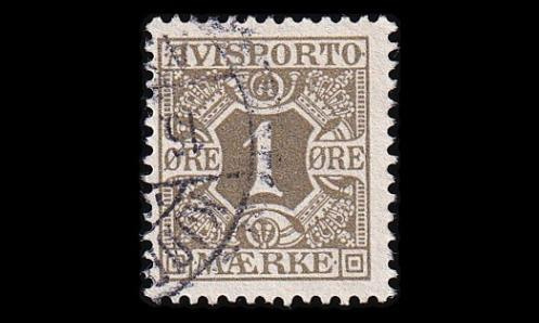 Tanska VM_1X o Avisporto 1 öre (1907)