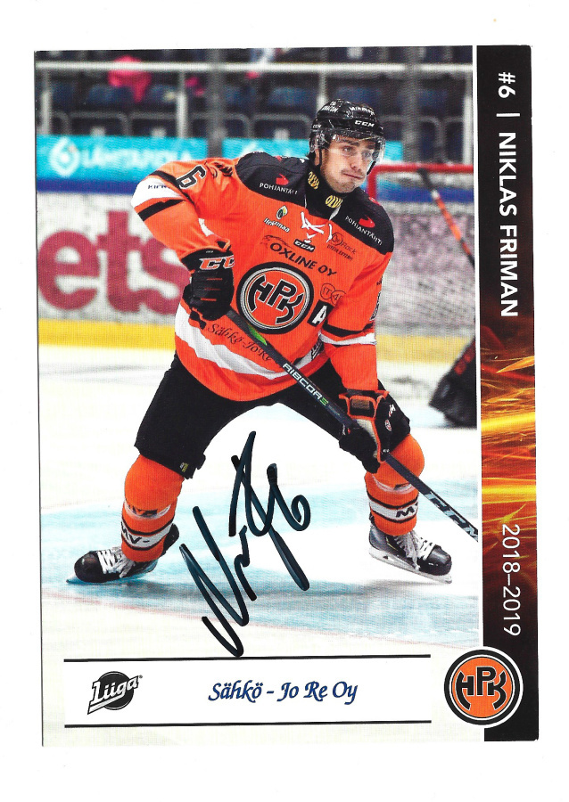 2018-19 HPK Postikortti Niklas Friman