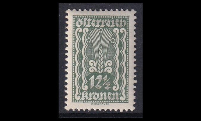 Itävalta 368 ** Käyttösarja maatalous 12½ Kr (1922)