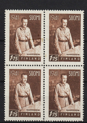 1941 Mannerheim 1,75mk merkkineliö leimaamattomana**