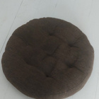 Pyöreä istuintyyny ruskea 37 cm sametti - pikkukuva 1