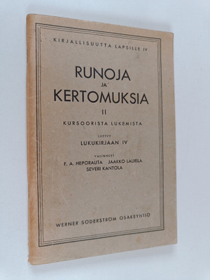 Runoja ja kertomuksia 2, Kursoorista lukemista : liittyy ...