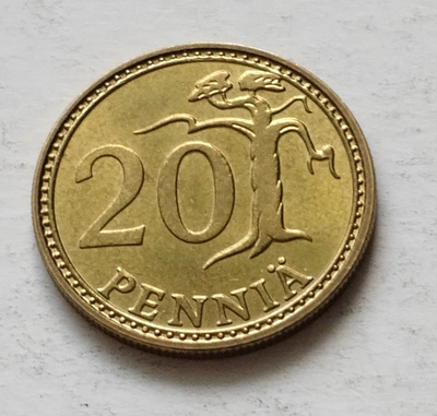 20 penniä, v. -89, ylimääräinen rengas