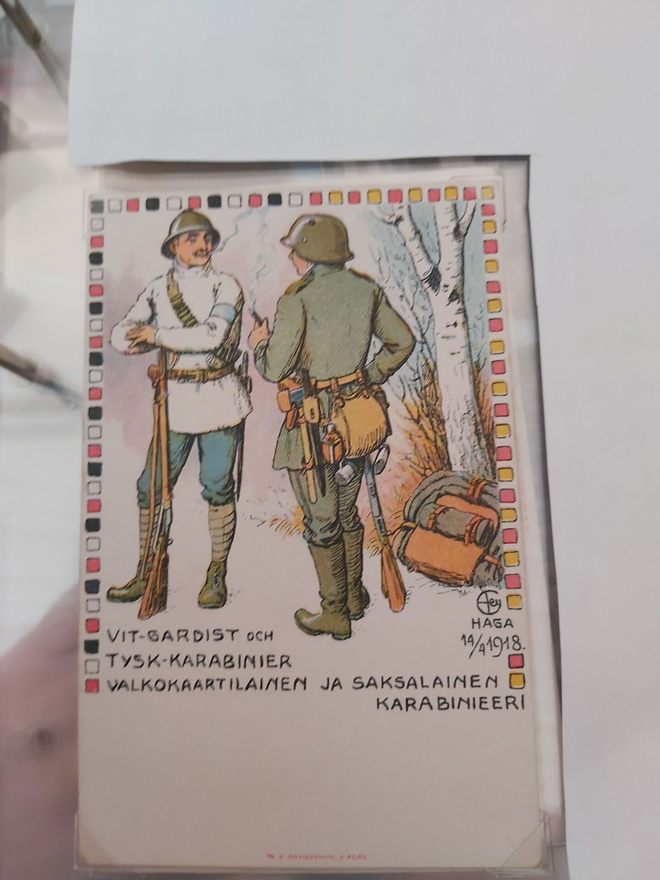 1918 valkokaartilainen ja saksalainel