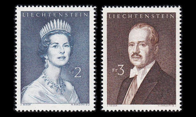 Liechtenstein 402-3 ** Kuningaspari (1960)