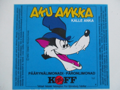 JUOMA ETIKETTI - AKU ANKKA KALLE ANKKA (K10-S90) (2)