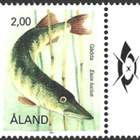 Åland 1990 Kaloja 2,00 mk välilöpari logo ** LaPe 039 - pikkukuva 1