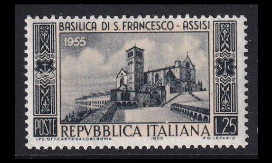 Italia 947 ** Pyhän Fransiskuksen Basilika 700v (1955)