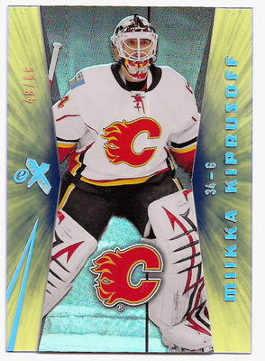 2008-09 Fleer Ultra eX Green /66 #ex37 Miikka Kiprusoff