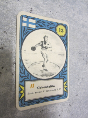 KERÄILYKORTTI BERLIININ OLYMPIALAISTA 1936