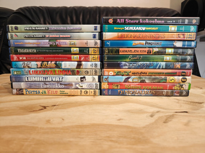 21kpl lasten DVD-elokuvia