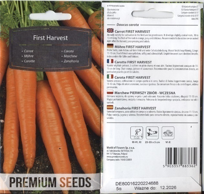 Porkkana "First Harvest" - siemenet #