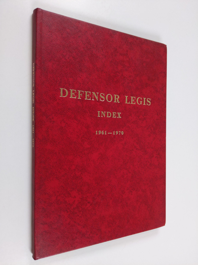 Marjatta (toim.) Seppälä : Defensor legis index 1961-1970