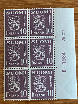 LEIJONA MALLI 1930 10 PENNIÄ NUMERO KUUSILO**