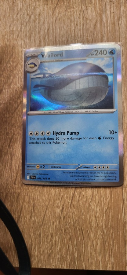 Wailord #41 Pokemon Journey Together RARE card