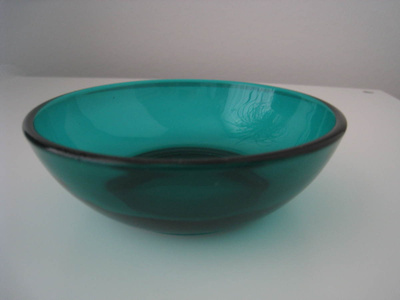 Lasilautanen lasikulho turkoosi pieni Finnish Design