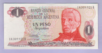 Argentiina 1 Peso v.1984 UNC P-311