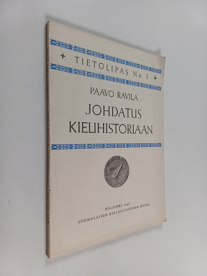 Paavo Ravila : Johdatus kielihistoriaan